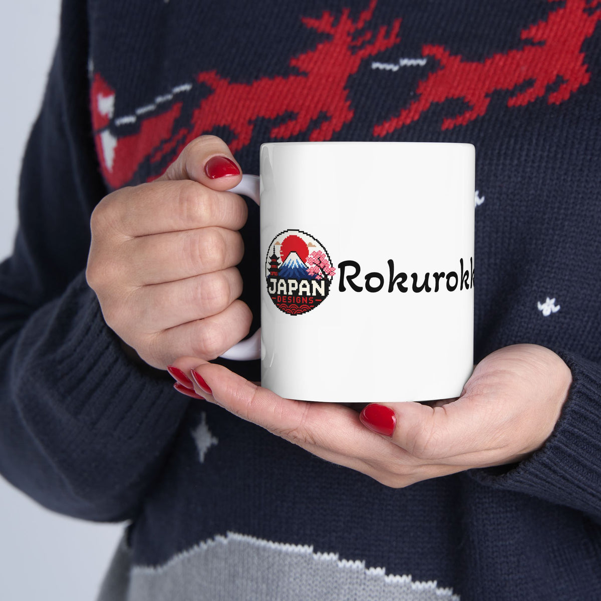 Rokurokubi Yokai Halloween Illustration Mug | Japanese Ghost Art Ceramic Mug
