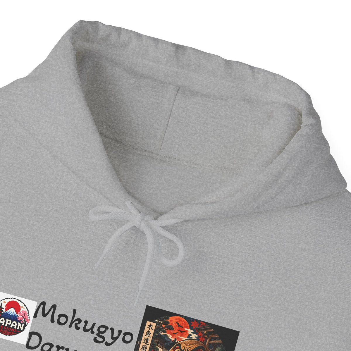 Mokugyo Daruma Yokai Halloween Illustration Hoodie | Japanese Temple Drum Design