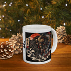 Gyuuki Japanese Halloween Yokai Illustration Mug | Ceramic Coffee Cup