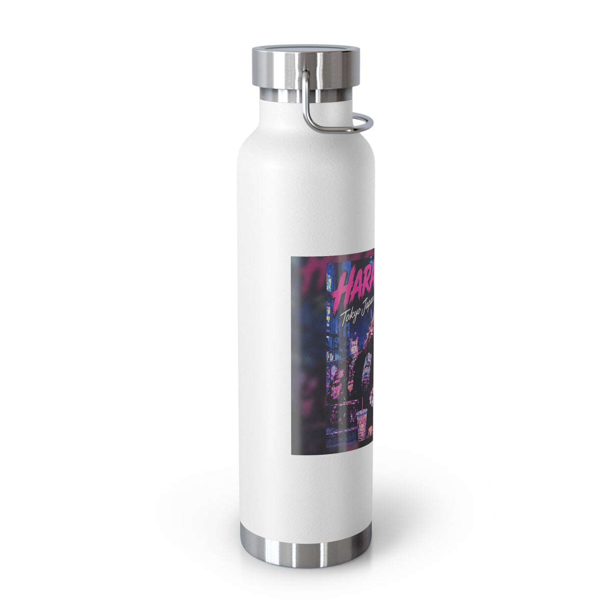 Harajuku Style 2 Neon City Anime Girl Water Bottle — 22oz Copper Vacuum Insulated