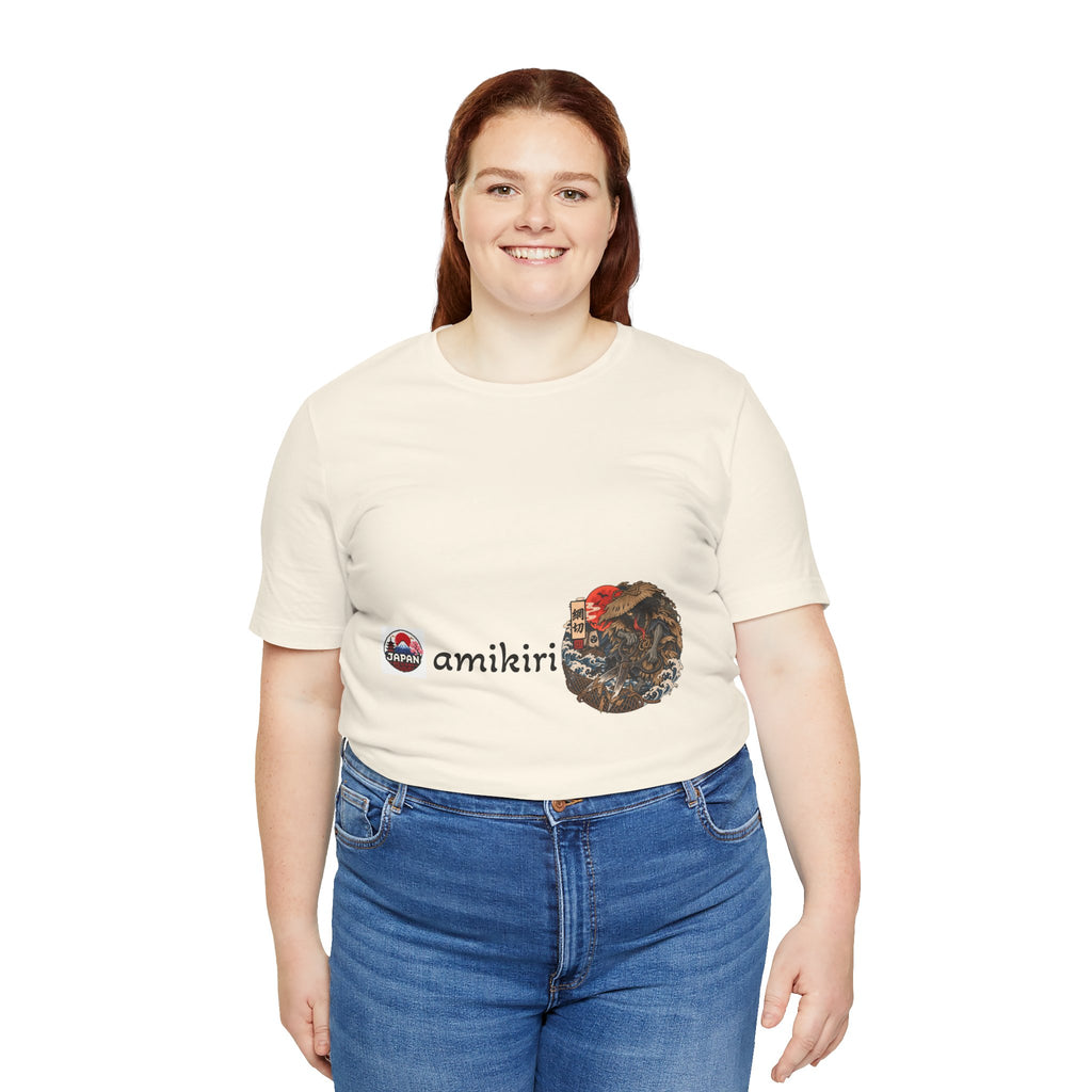 Amikiri yokai Halloween Logo Tee | Japanese Mask Illustration T-Shirt
