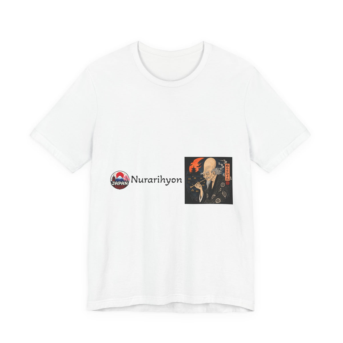 Nurarihyon Japanese Yokai Halloween Illustration Tee | NuraRihyon Ukiyo-e Art Shirt