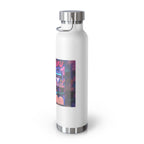 Harajuku Style 11 Neon City Anime Girl Water Bottle — 22oz Copper Vacuum Insulated