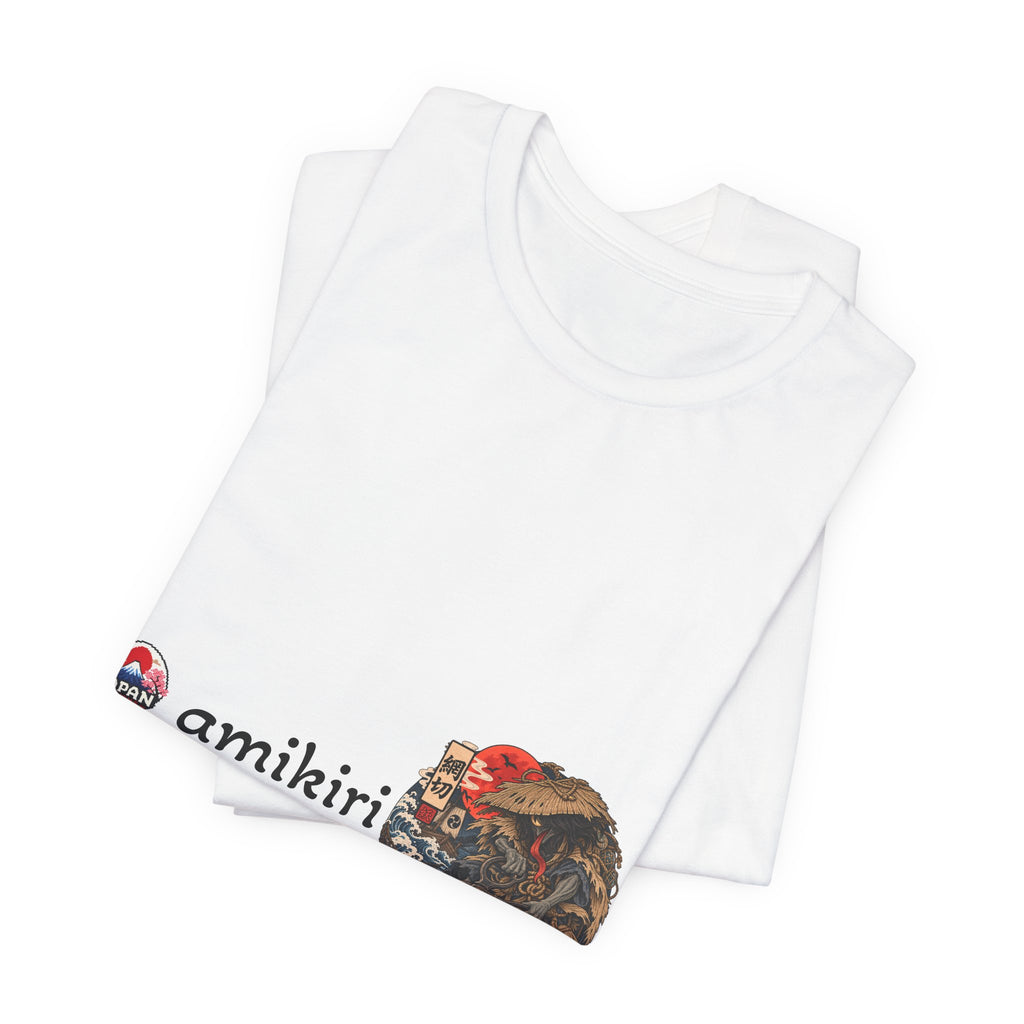 Amikiri yokai Halloween Logo Tee | Japanese Mask Illustration T-Shirt