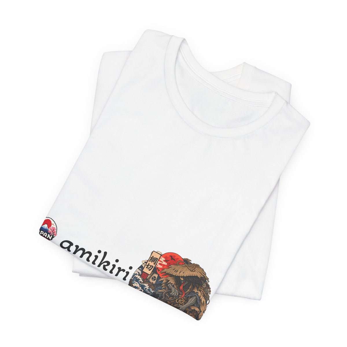 Amikiri yokai Halloween Logo Tee | Japanese Mask Illustration T-Shirt
