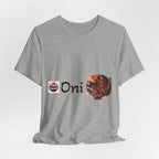 Oni Japanese Demon Yokai Halloween Illustration T-Shirt | Samurai Mask Graphic