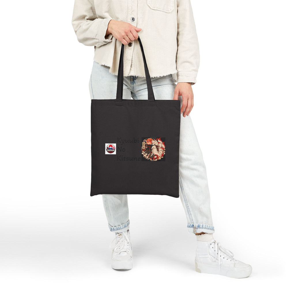 Kyuubi No Kitsune Yokai Halloween Tote Bag | Japanese Fox Spirit Illustration