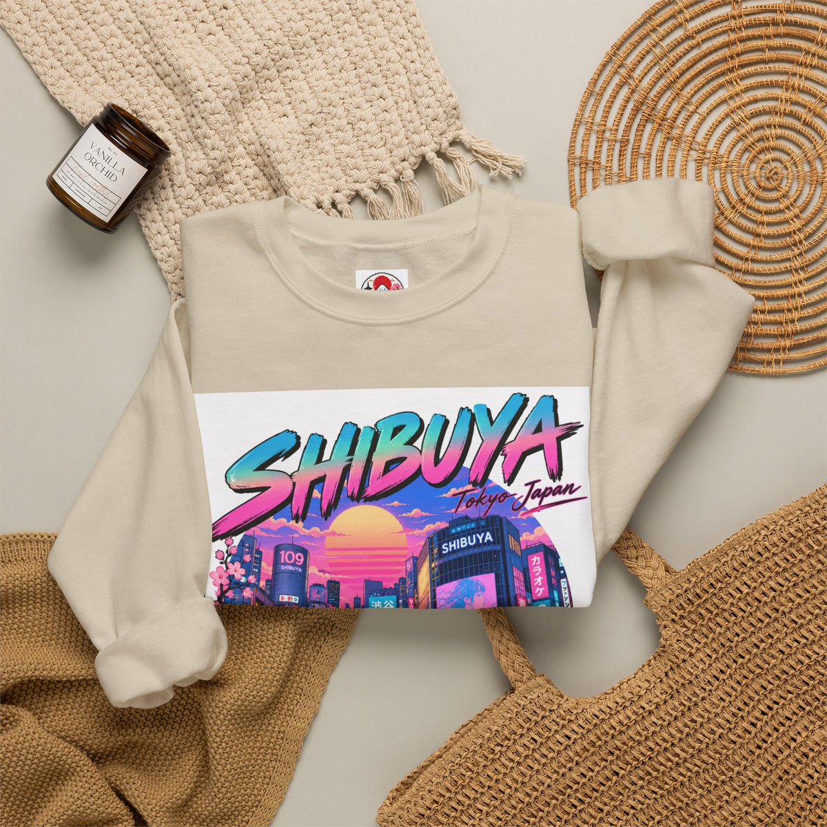 Shibuya Sky 0 Tokyo Neon Anime Crewneck Sweatshirt