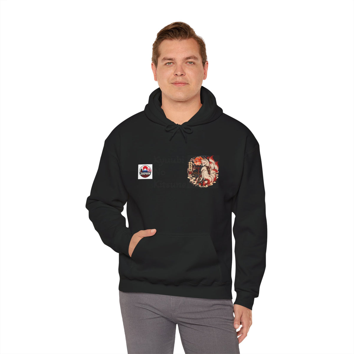 Japanese Fox Spirit Yokai Halloween Hoodie | Kyuubi No Kitsune Illustration