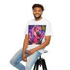 Harajuku Style 6 Neon City Anime Girl T-Shirt – Tokyo Streetwear Graphic Tee