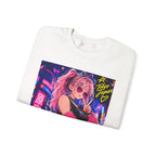 Harajuku Style 6 Neon City Anime Girl Crewneck Sweatshirt — Tokyo Street Anime Graphic