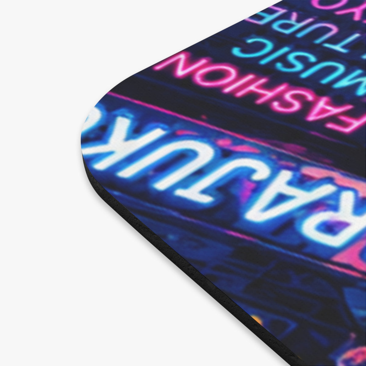 Harajuku Style 10 Neon City Anime Girl Mouse Pad — Retro Tokyo Anime Desk Mat