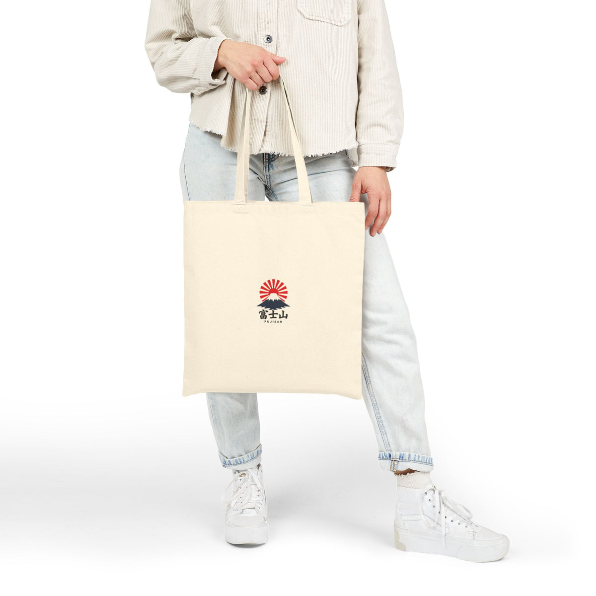 Mount Fuji Rising Sun tote bag | Japanese kanji design