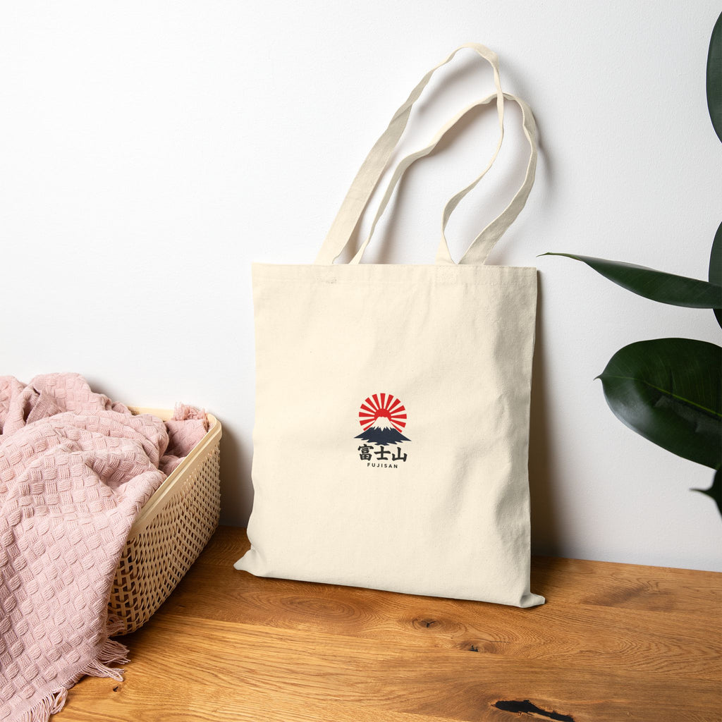Mount Fuji Rising Sun tote bag | Japanese kanji design