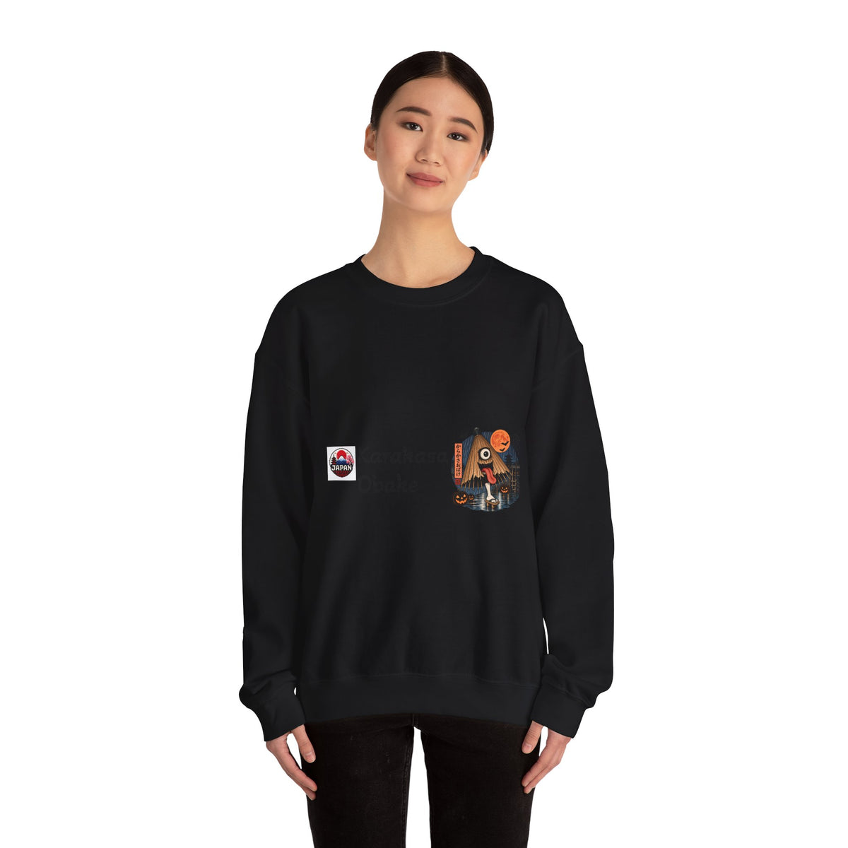 Karakasa Obake Japanese Halloween Character Sweatshirt | Japanese Yokai Illustration