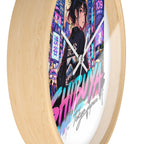 Shibuya Sky 5 City Pop Neon Anime Wall Clock — Retro Tokyo Sunset Design