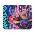 Harajuku Style 2 Neon City Anime Girl Mouse Pad — Retro Tokyo Anime Desk Mat