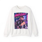 Harajuku Style 8 Neon City Anime Girl Crewneck Sweatshirt — Tokyo Street Anime Graphic