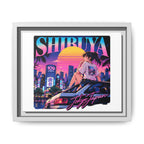 Shibuya Sky 6 City Pop Tokyo Anime Girl Matte Framed Canvas Print