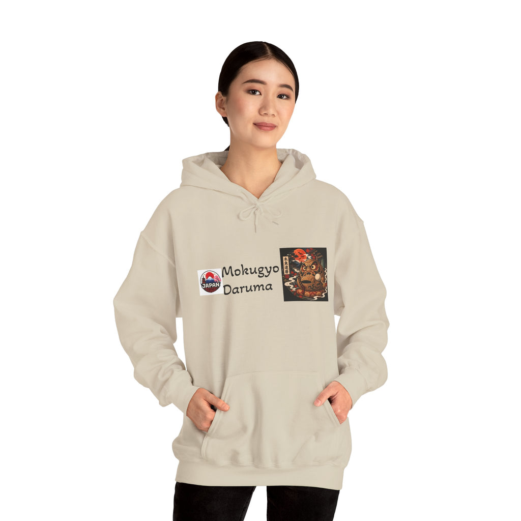 Mokugyo Daruma Yokai Halloween Illustration Hoodie | Japanese Temple Drum Design