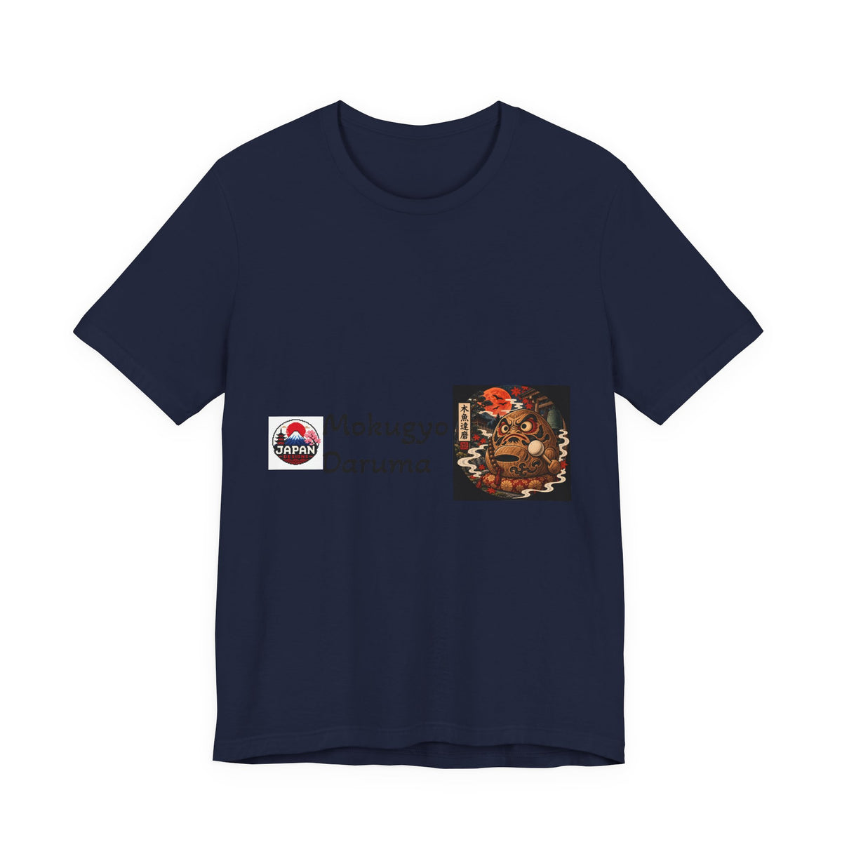 Mokugyo Daruma Halloween Yokai Illustration T-Shirt | Japanese Drum Daruma Art Tee