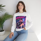 Harajuku Style 8 Neon City Anime Girl Crewneck Sweatshirt — Tokyo Street Anime Graphic