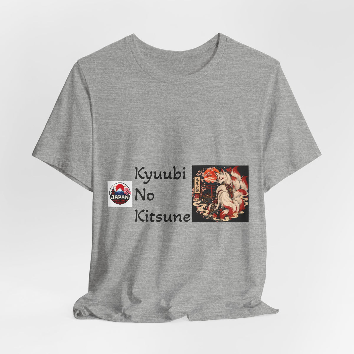 Kyuubi No Kitsune Yokai Halloween T-Shirt | Japanese Fox Spirit Illustration