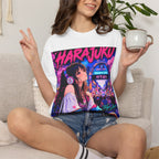 Harajuku Style 5 Neon City Anime Girl T-Shirt – Tokyo Streetwear Graphic Tee