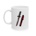 Katana Samurai Japanese Mug — Black Katana Samurai Sword Coffee Cup (11oz & 15oz)
