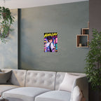 Harajuku Style 3 Neon City Anime Girl Satin Poster — Tokyo Japan Anime Wall Art