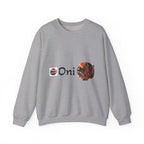 Oni Japanese Demon Yokai Halloween Illustration Sweatshirt | Mythical Yokai Crewneck