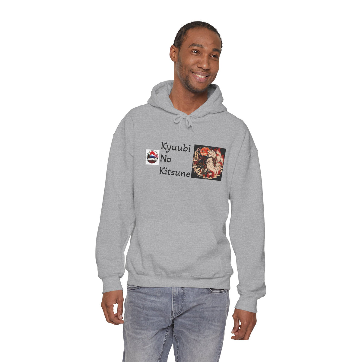 Japanese Fox Spirit Yokai Halloween Hoodie | Kyuubi No Kitsune Illustration