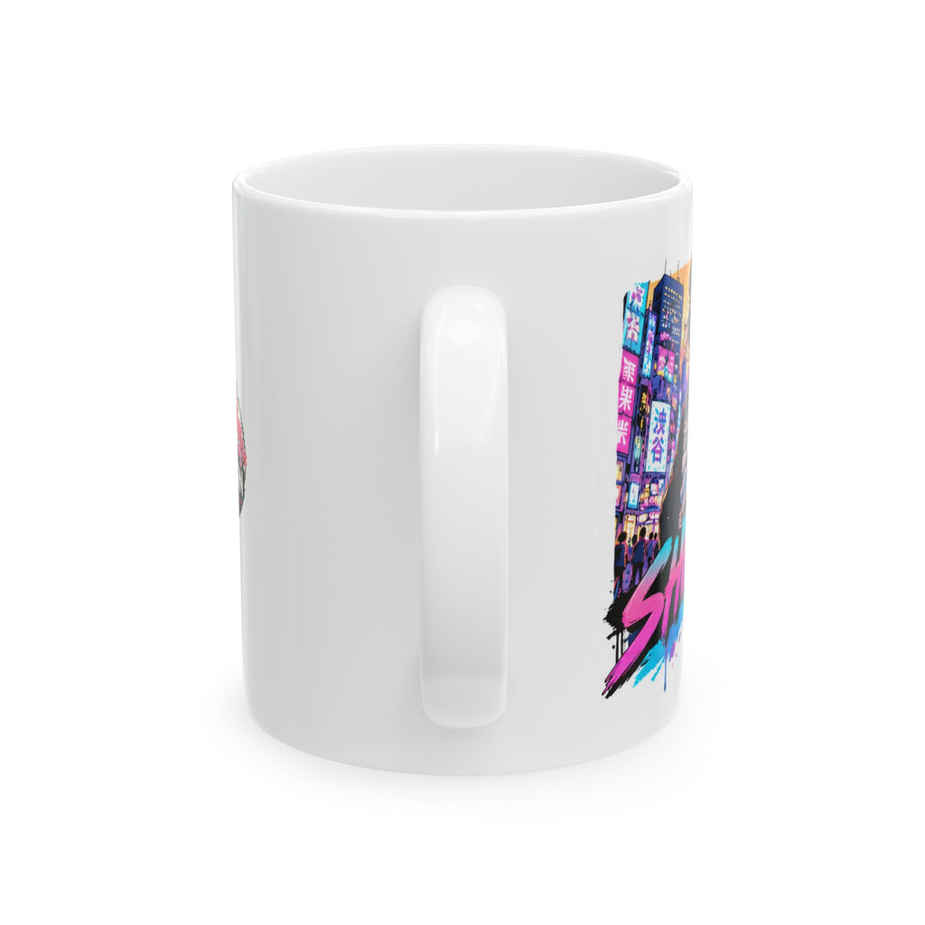 Shibuya Sky 5 Tokyo City Pop Night City Coffee Mug - Shibuya Neon Retro Vaporwave 11oz/15oz