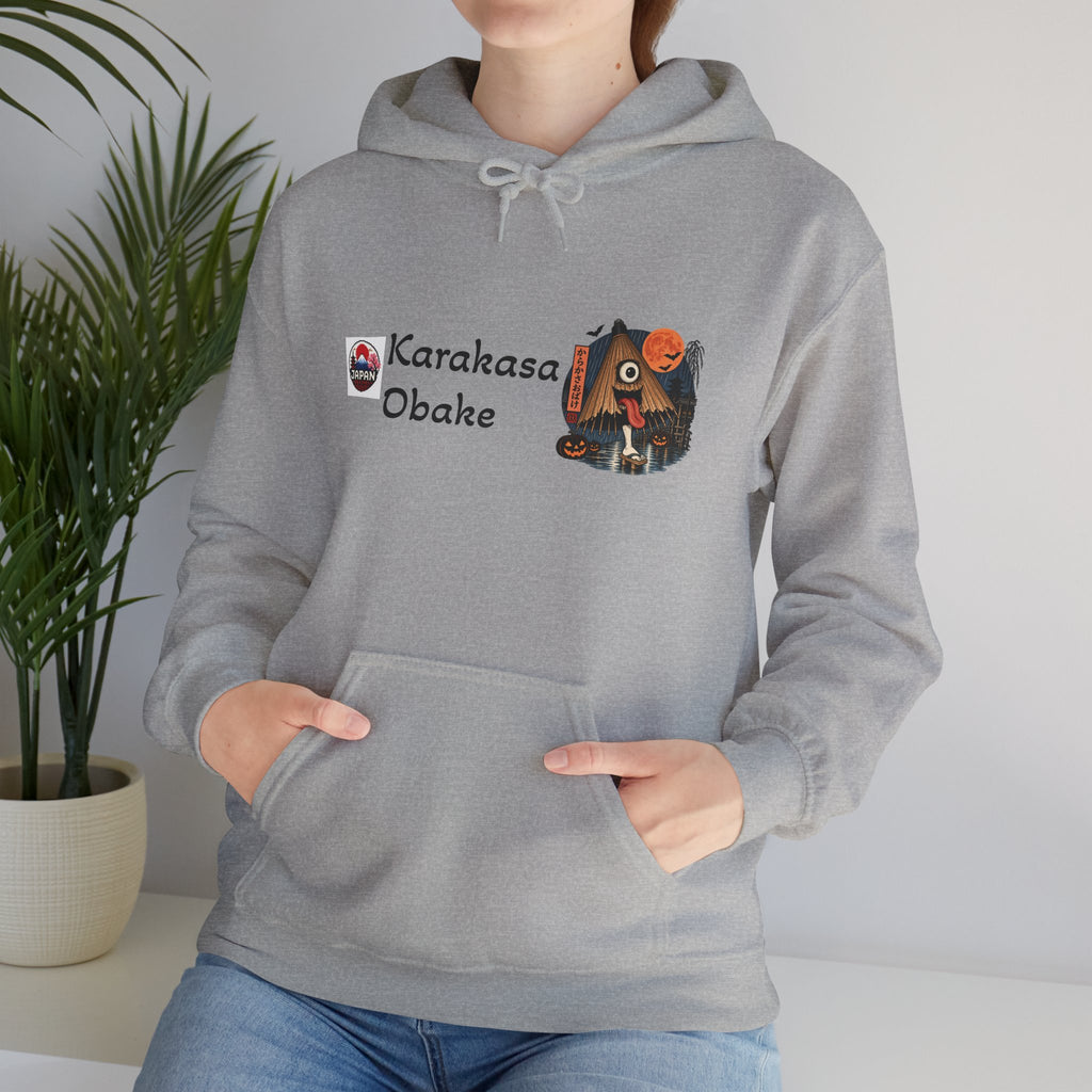 Karakasa Obake Halloween Ghost Illustration Hoodie | Japanese Yokai Hooded Sweatshirt