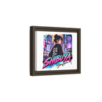 Shibuya Sky 5 City Pop Tokyo Anime Girl Matte Framed Canvas Print