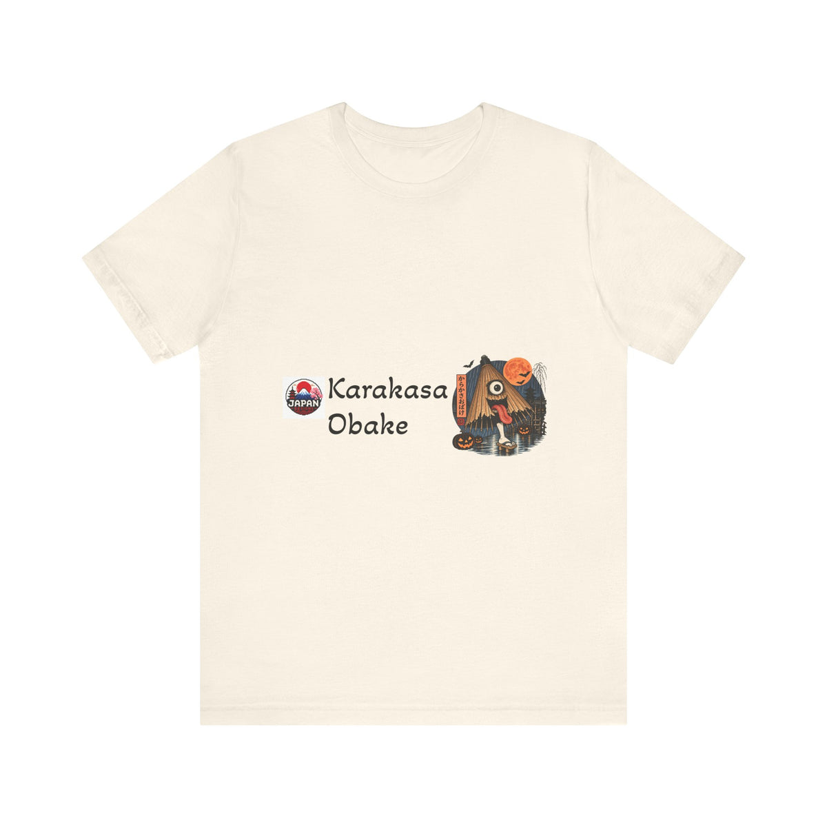Karakasa Obake Halloween Illustration T-Shirt | Japanese Yokai Umbrella Design