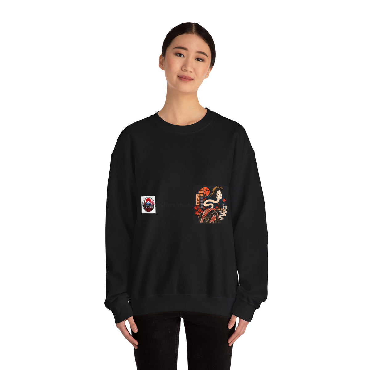 Rokurokubi Japanese Yokai halloween Artwork Sweatshirt | Vintage Ghost Print halloween