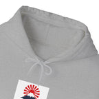 Rising Sun Mount Fuji Hoodie | Japanese Kanji Graphic