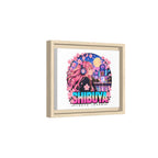 Shibuya Sky 4 City Pop Tokyo Anime Girl Matte Framed Canvas Print