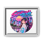 Shibuya Sky 1 City Pop Tokyo Anime Girl Matte Framed Canvas Print