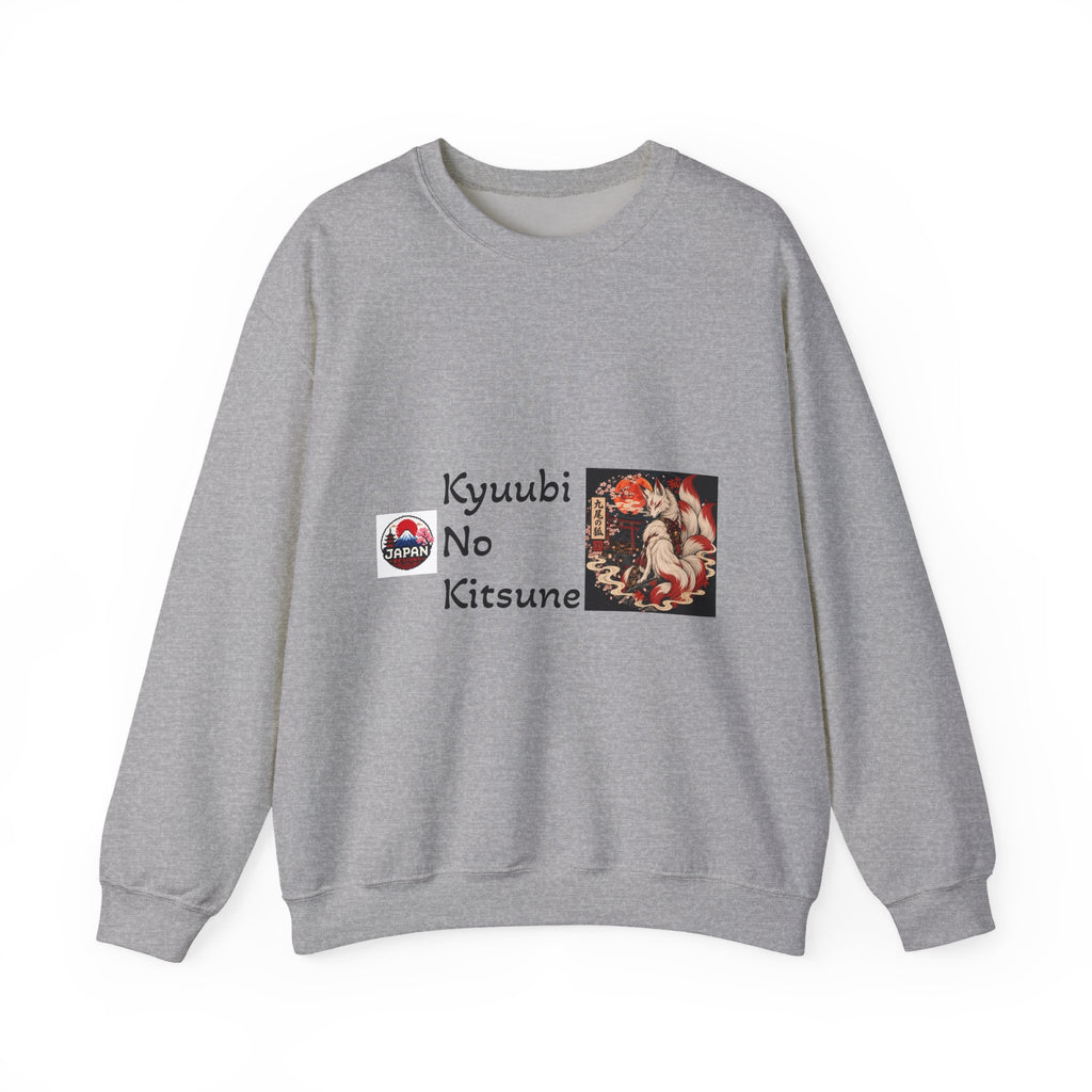 Kyuubi No Kitsune Yokai Halloween Crewneck Sweatshirt | Japanese Fox Spirit Graphic