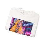 Harajuku Style 10 Neon City Anime Girl Crewneck Sweatshirt — Tokyo Street Anime Graphic