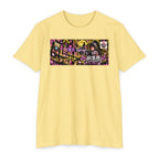 Akihabara Cyborg Sniper T‑Shirt —Yellow Akihabara Neon City Graphic