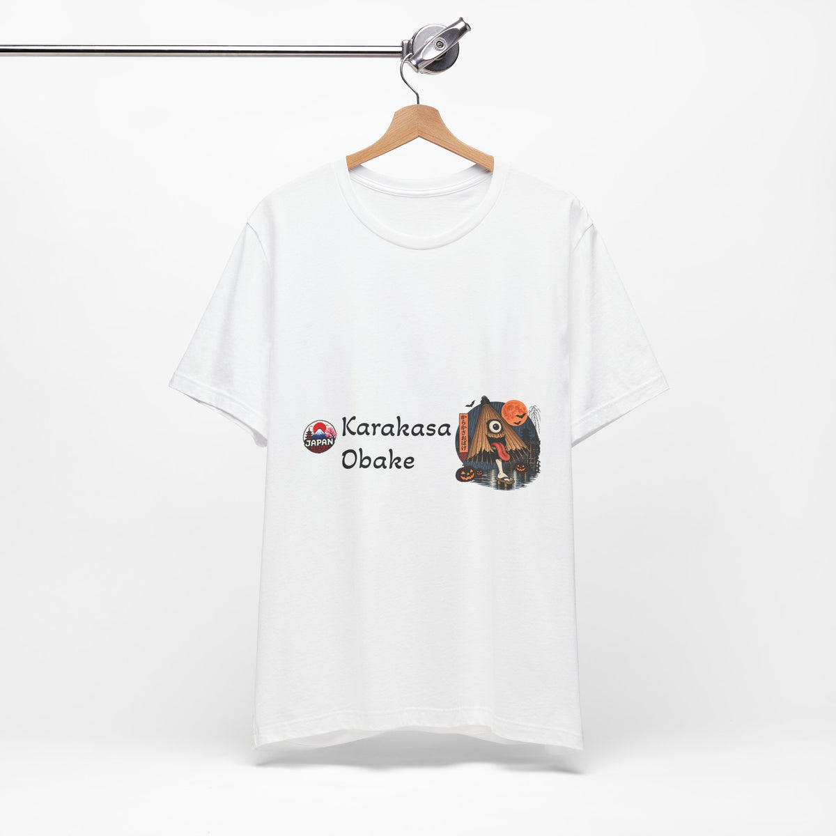 Karakasa Obake Halloween Illustration T-Shirt | Japanese Yokai Umbrella Design