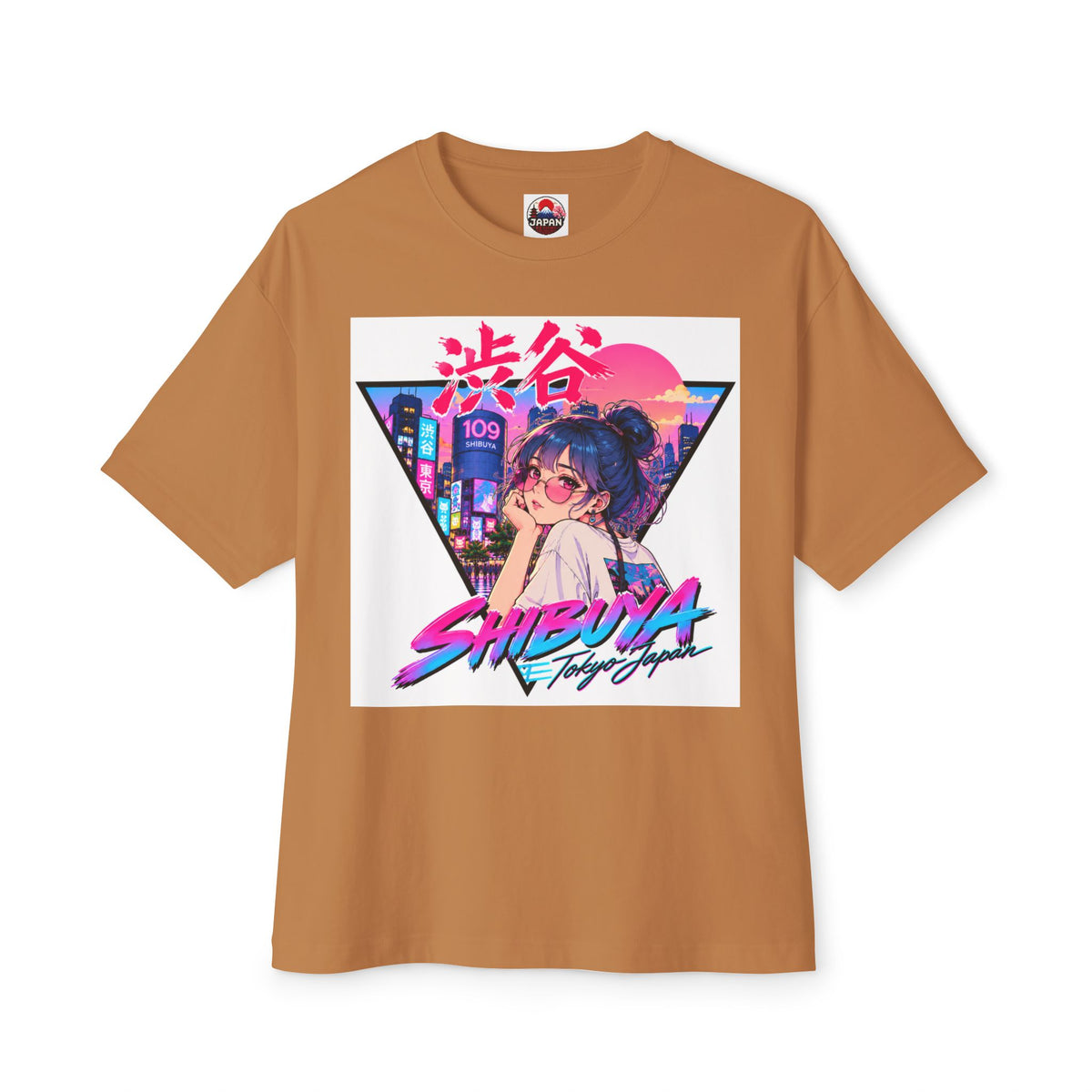 Shibuya Sky 2 City Pop Neon Anime Tee — Retro Japanese Cityscape Graphic T-Shirt