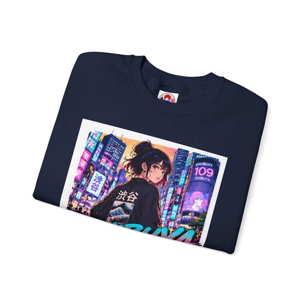 Shibuya Sky 5 Tokyo Neon Anime Crewneck Sweatshirt