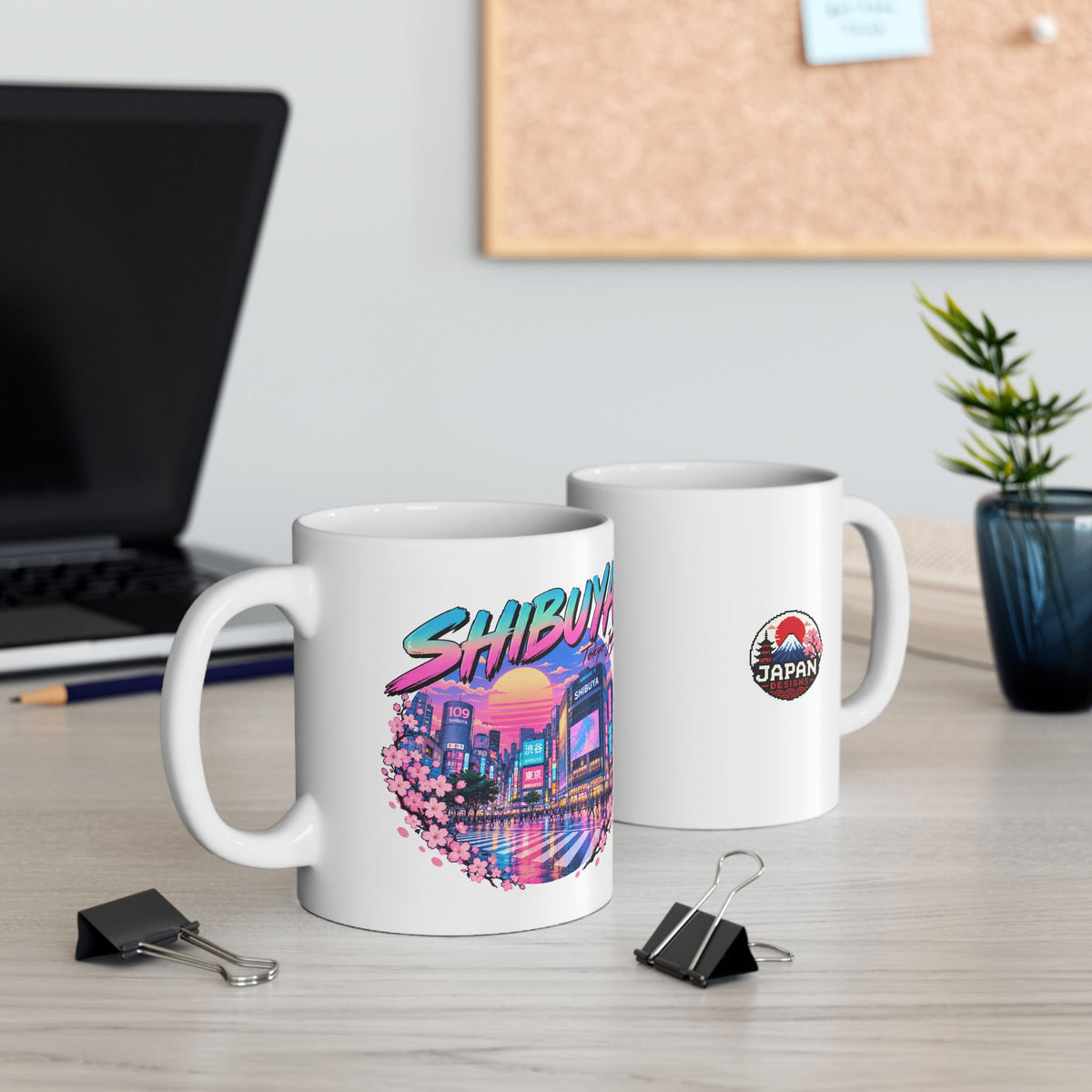 Shibuya Sky 0 Tokyo City Pop Night City Coffee Mug - Shibuya Neon Retro Vaporwave 11oz/15oz