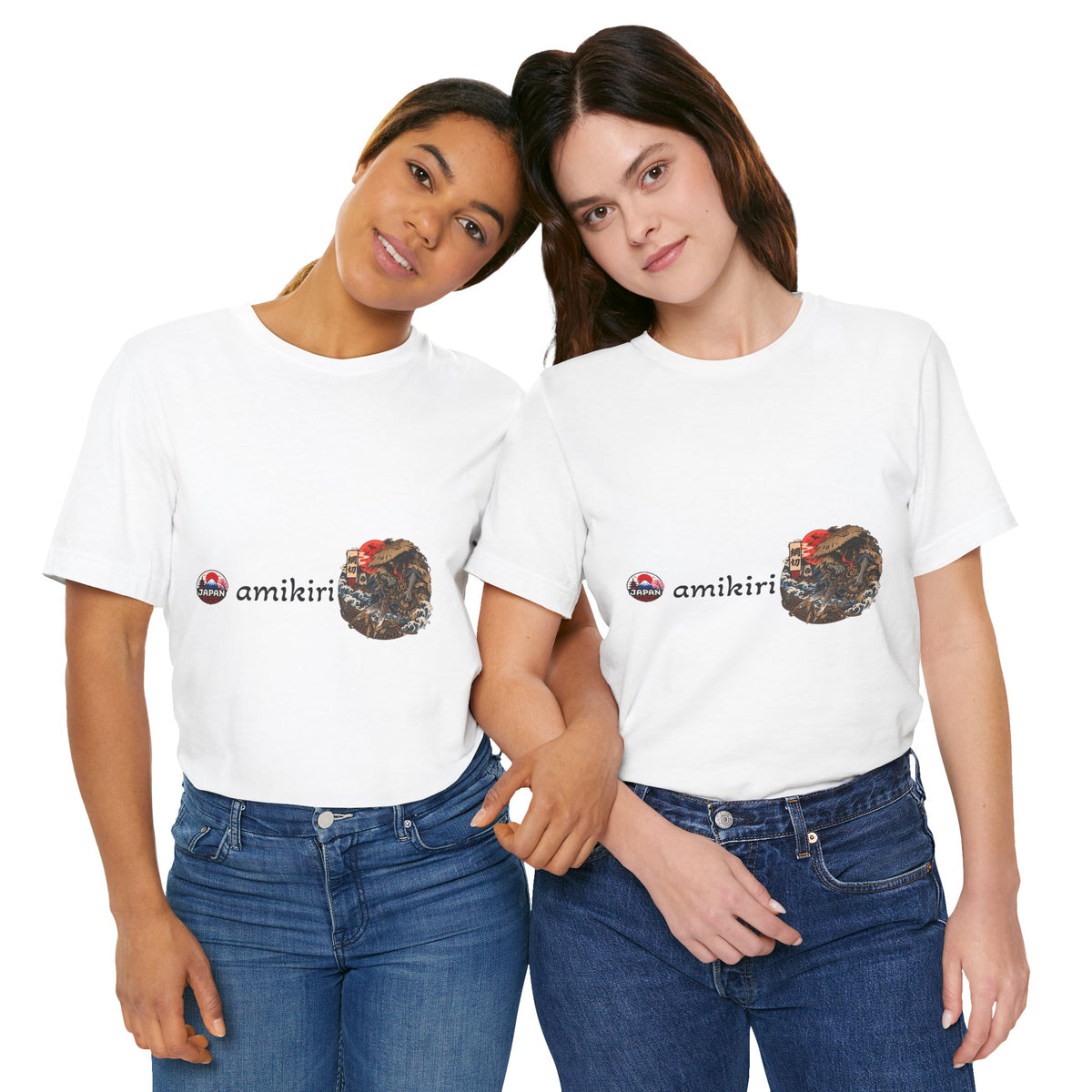 Amikiri yokai Halloween Logo Tee | Japanese Mask Illustration T-Shirt