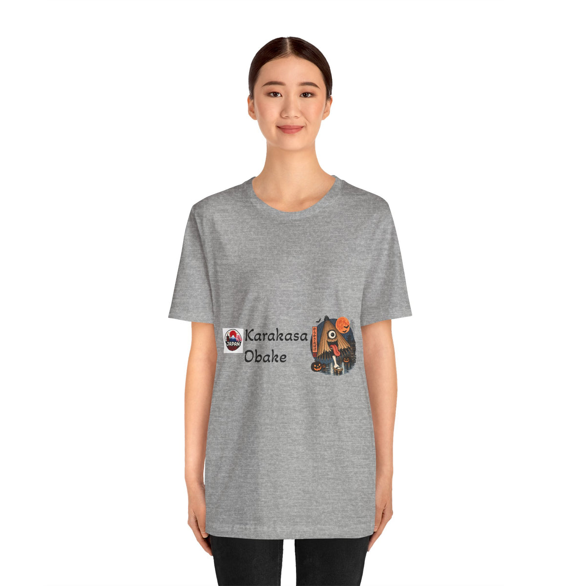 Karakasa Obake Halloween Illustration T-Shirt | Japanese Yokai Umbrella Design