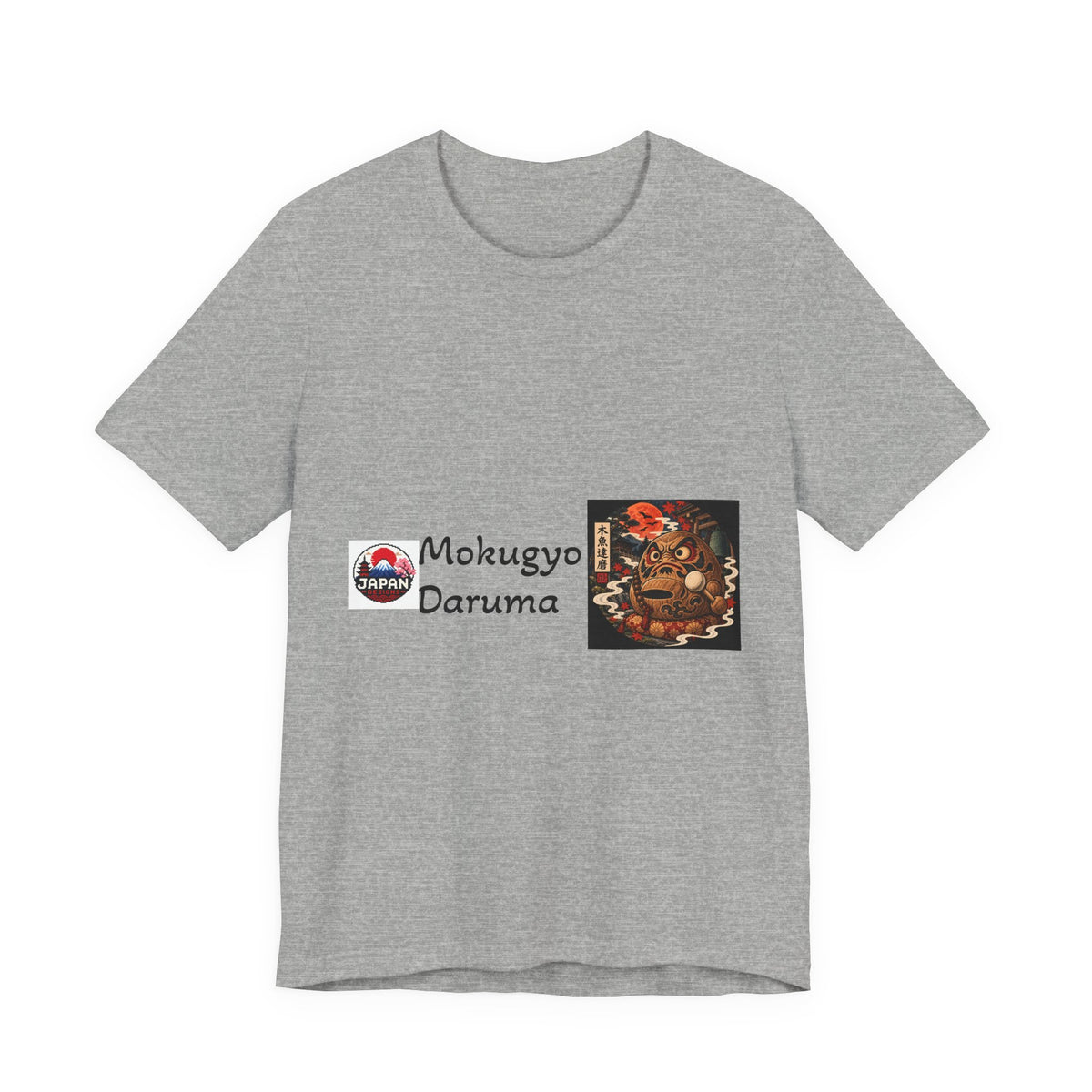 Mokugyo Daruma Halloween Yokai Illustration T-Shirt | Japanese Drum Daruma Art Tee